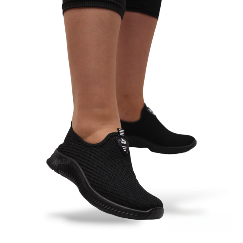 Stylish Black Slip-On Runners