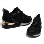 Luxe Black & Gold Sneakers