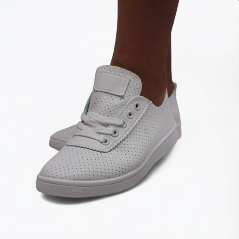 Perforated White Sneakers