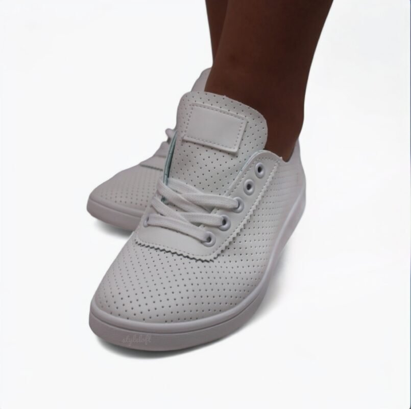 Perforated White Sneakers